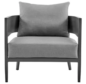 Menorca Dark Gray Upholstered Outdoor Club Chair