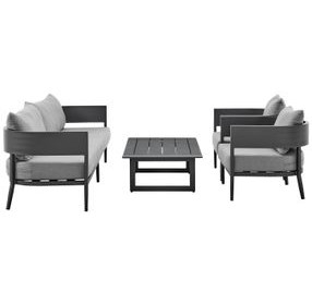 Menorca Dark Gray 94" Outdoor Conversation Set