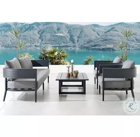 Menorca Dark Gray Outdoor 4 Piece Conversation Set