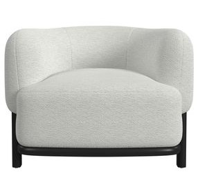 Andalusia White Upholstered Accent Chair