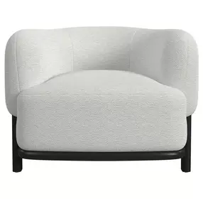 Andalusia White Upholstered Accent Chair