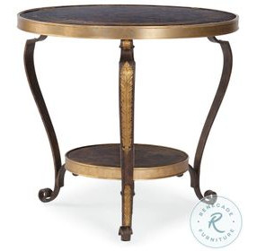 SF51 Antique And Brass Lamp Table