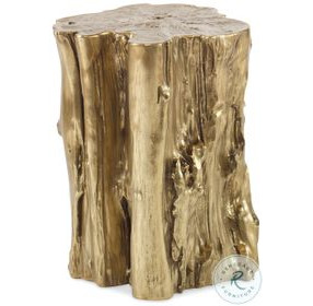 SF56 Antique Brass Small Yew Trunk Side Table