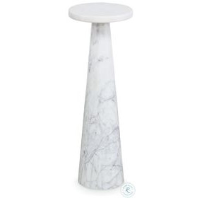 Rias White And Grey Round Accent Table