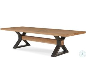 Open Sky Natural And Oil Rubbed Bronze 120" Dining Table