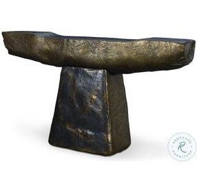Open Sky Black Gold Console Table