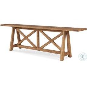 Wilkes Distressed Aged Natural Console Table