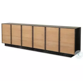 Wayland Black Cerused And Natural Large Media Console