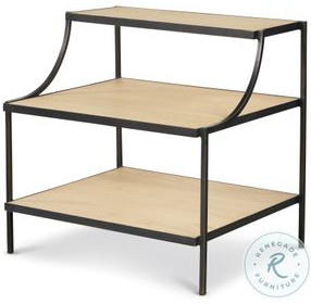 Open Sky Natural And Oil Rubbed Bronze Chairside Table