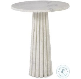 Barco Banswara Marble 20" Round Accent Table