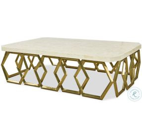 Devon Cream And Gold Cocktail Table