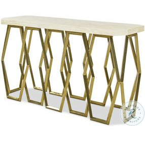 Devon Cream And Gold Console Table