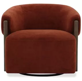 Finley Island Rust Swivel Accent Chair