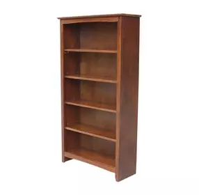 Home Accents Espresso 60" Shaker Bookcase