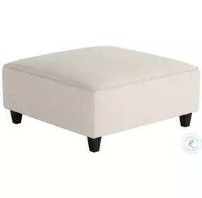 Sugarshack Glacier Cream Square 16" Cocktail Ottoman