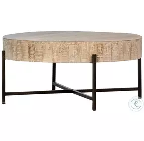 Siso Light Warm Wash Sealed And Black Coffee Table