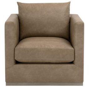 Siena Brown Plinth Base Swivel Club Chair