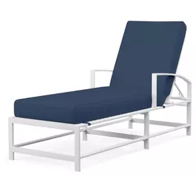 Bristol Spectrum Indigo 76" Outdoor Chaise with Self Welt