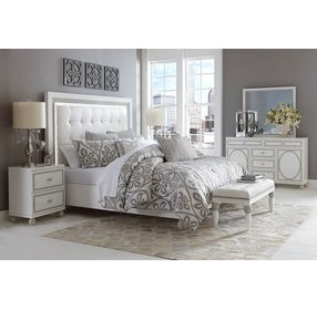 Skyline Cloud White Upholstered Bedroom Set