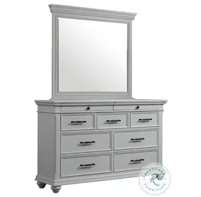 Brooks Grey 9 Drawer Dresser And Mirror
