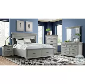 Brooks Gray Storage Platform Bedroom Set