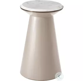 Steve Leung Pure Pearl Contour 14" Small Round Side Table