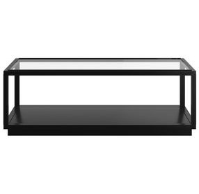 Glaze Onyx Rectangular Glass Top Cocktail Table