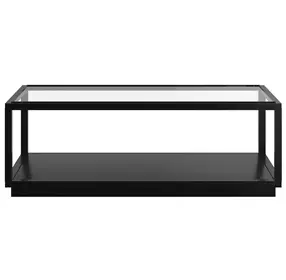 Glaze Onyx Rectangular Glass Top Cocktail Table