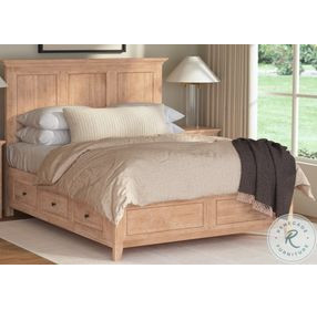 San Mateo Wheat King Storage Panel Bed