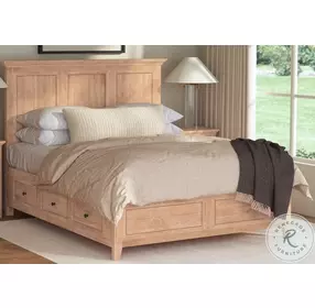 San Mateo Wheat King Storage Panel Bed