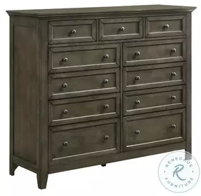 San Mateo Gray 11 Drawer Gentlemans Chest