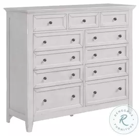 San Mateo Rustic White 11 Drawer Gentlemans Chest