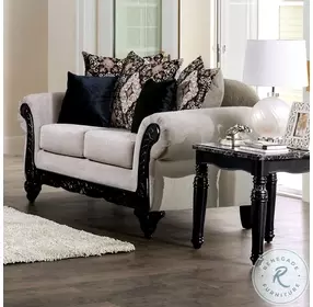 Molfetta Light Brown And Black Loveseat