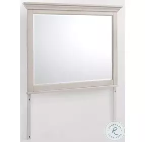 San Mateo Rustic White Landscape Mirror