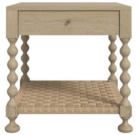 Haven Sun Oak Rectangular 1 Drawer End Table