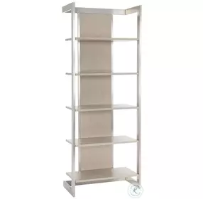 Axiom Linear Grey And Brushed Silver Etagere