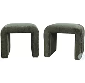 Sophia Forest Ottoman Bench Set of 2