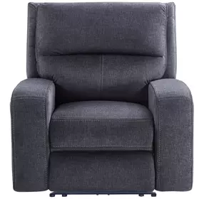 Lovell Gray Power Reclining Chair with USB Charging