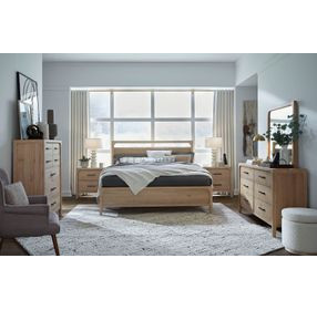 Greenvale Butternut Panel Bedroom Set