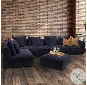 Interlude Reptile Blue Modular Sectional