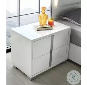 Giulia White LAF Nightstand