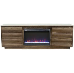 Stardust Bourbon 73" TV Stand with Fireplace