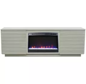 Stardust Sandstone 73" TV Stand with Fireplace