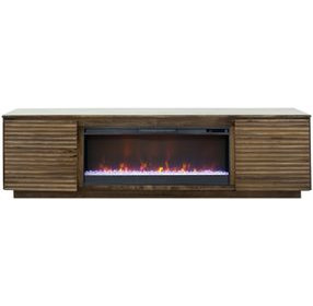 Stardust Bourbon 89" TV Stand with Fireplace