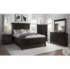 Brooks Black Platform Storage Bedroom Set