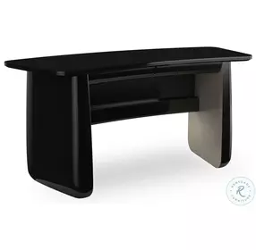 Cabochon Tempered And Piano Black Desk