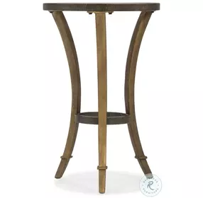 6080-50001-MTL Antique Gold Round Accent Martini Table