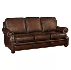 Montgomery Rich Brown Sedona Chateau Leather 83" Sofa