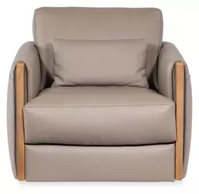 Horizon Miami Truffle Leather Swivel Chair