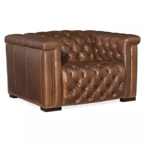 Savion Grandier Saddlebag Lodge Leather Power Recliner With Power Headrest